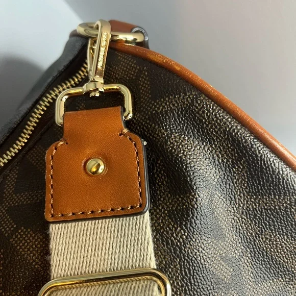 Michael Kors Dark Brown Monogram Duffel Bag Weekender - Picture 12 of 16
